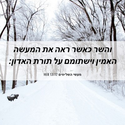 Picture 06 - מעשי השליחים 13:12 HEB - והשר כאשר ראה את המעשה - Bible Verse Picture