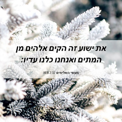 Picture 06 - מעשי השליחים 2:32 HEB - את ישוע זה הקים אלהים מן - Bible Verse Picture