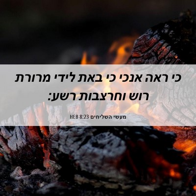 Picture 06 - מעשי השליחים 8:23 HEB - כי ראה אנכי כי באת לידי - Bible Verse Picture