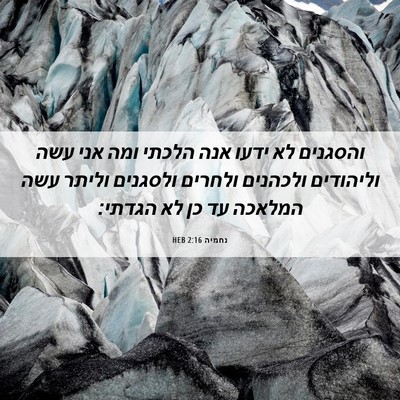 Picture 06 - נחמיה 2:16 HEB - והסגנים לא ידעו אנה הלכתי - Bible Verse Picture