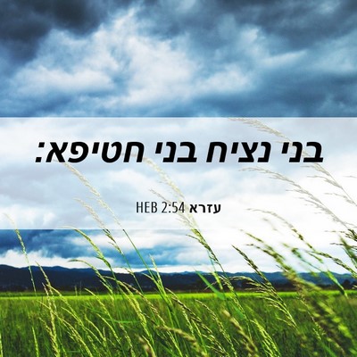 Picture 06 - עזרא 2:54 HEB - בני נציח בני - Bible Verse Picture