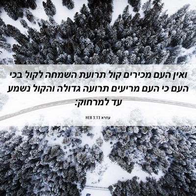 Picture 06 - עזרא 3:13 HEB - ואין העם מכירים קול תרועת - Bible Verse Picture