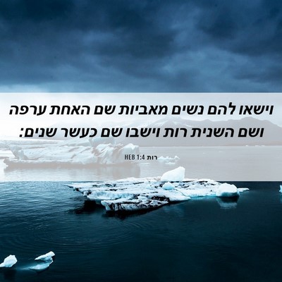 Picture 06 - רות 1:4 HEB - וישאו להם נשים מאביות שם - Bible Verse Picture