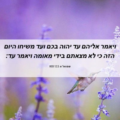 Picture 06 - שמואל א 12:5 HEB - ויאמר אליהם עד יהוה בכם ועד - Bible Verse Picture