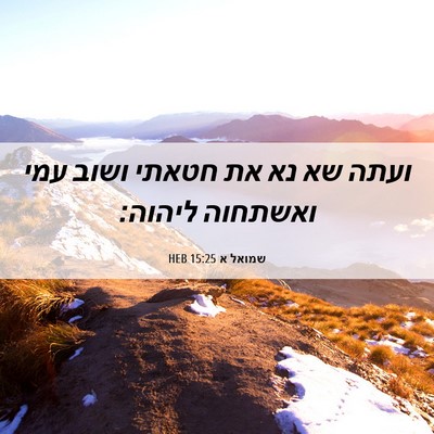 Picture 06 - שמואל א 15:25 HEB - ועתה שא נא את חטאתי ושוב - Bible Verse Picture