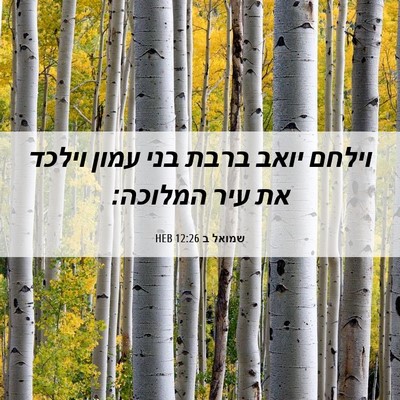 Picture 06 - שמואל ב 12:26 HEB - וילחם יואב ברבת בני עמון - Bible Verse Picture