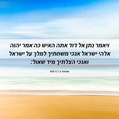 Picture 06 - שמואל ב 12:7 HEB - ויאמר נתן אל דוד אתה האיש - Bible Verse Picture