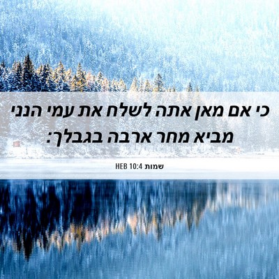 Picture 06 - שמות 10:4 HEB - כי אם מאן אתה לשלח את עמי - Bible Verse Picture