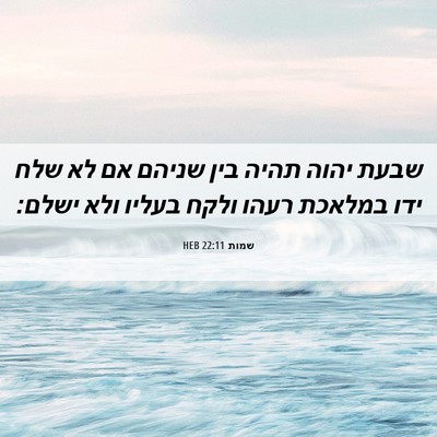 Picture 06 - שמות 22:11 HEB - שבעת יהוה תהיה בין שניהם אם - Bible Verse Picture