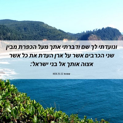 Picture 06 - שמות 25:22 HEB - ונועדתי לך שם ודברתי אתך - Bible Verse Picture