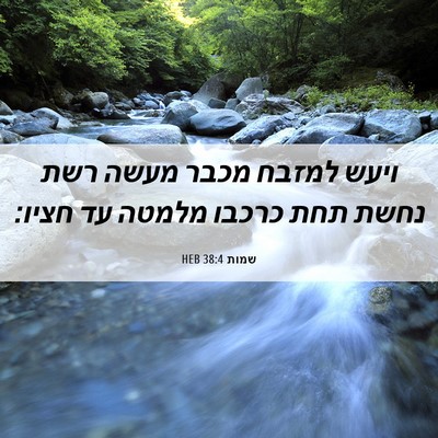 Picture 06 - שמות 38:4 HEB - ויעש למזבח מכבר מעשה רשת - Bible Verse Picture