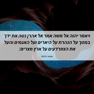 Picture 06 - שמות 8:5 HEB - ויאמר יהוה אל משה אמר אל - Bible Verse Picture