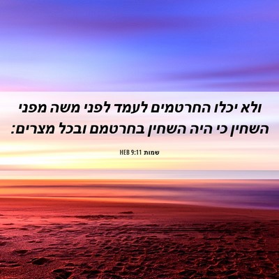 Picture 06 - שמות 9:11 HEB - ולא יכלו החרטמים לעמד לפני - Bible Verse Picture