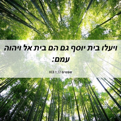 Picture 06 - שפטים 1:22 HEB - ויעלו בית יוסף גם הם בית אל - Bible Verse Picture