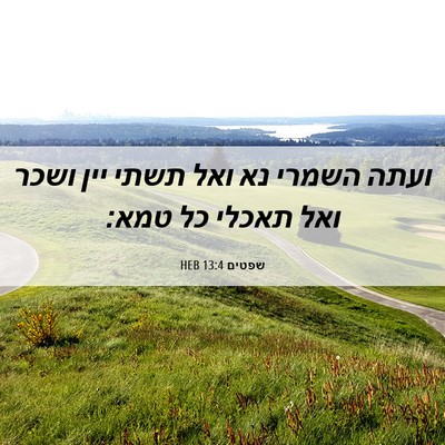 Picture 06 - שפטים 13:4 HEB - ועתה השמרי נא ואל תשתי יין - Bible Verse Picture
