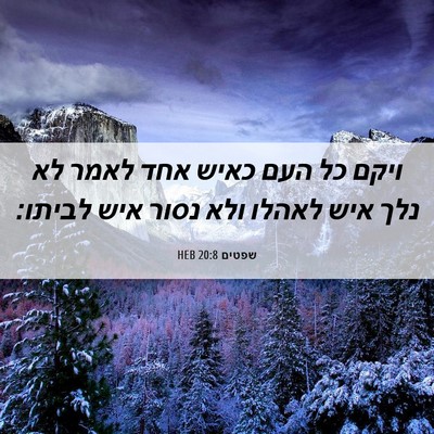 Picture 06 - שפטים 20:8 HEB - ויקם כל העם כאיש אחד לאמר - Bible Verse Picture