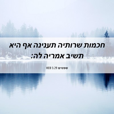 Picture 06 - שפטים 5:29 HEB - חכמות שרותיה תענינה אף היא - Bible Verse Picture