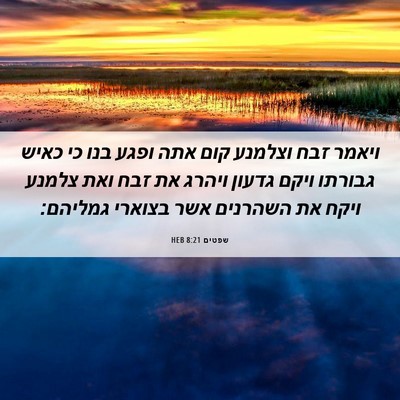 Picture 06 - שפטים 8:21 HEB - ויאמר זבח וצלמנע קום אתה - Bible Verse Picture