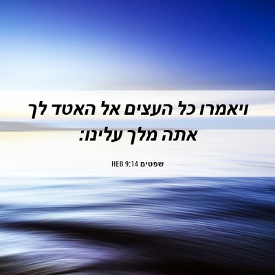 Picture 06 - שפטים 9:14 HEB - ויאמרו כל העצים אל האטד לך - Bible Verse Picture