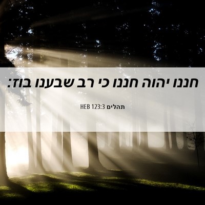 Picture 06 - תהלים 123:3 HEB - חננו יהוה חננו כי רב שבענו - Bible Verse Picture