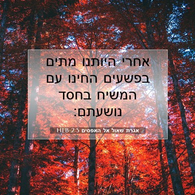 Picture 07 - אגרת שאול אל האפסים 2:5 HEB - אחרי היותנו מתים בפשעים - Bible Verse Picture