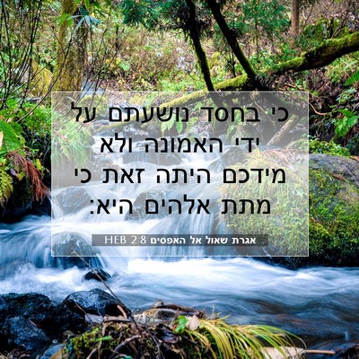 Picture 07 - אגרת שאול אל האפסים 2:8 HEB - כי בחסד נושעתם על ידי - Bible Verse Picture