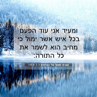 Picture 07 - אגרת שאול אל הגלטים 5:3 HEB - ומעיד אני עוד הפעם בכל איש - Bible Verse Picture