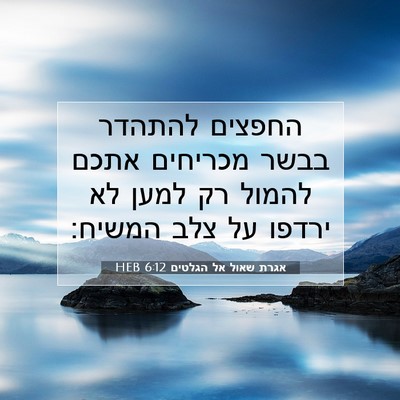Picture 07 - אגרת שאול אל הגלטים 6:12 HEB - החפצים להתהדר בבשר מכריחים - Bible Verse Picture