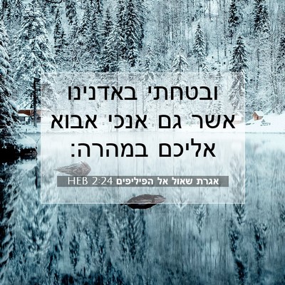 Picture 07 - אגרת שאול אל הפיליפים 2:24 HEB - ובטחתי באדנינו אשר גם אנכי - Bible Verse Picture