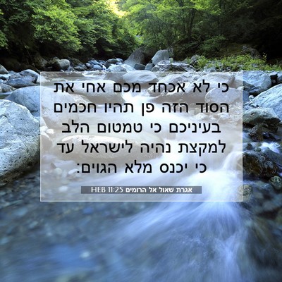 Picture 07 - אגרת שאול אל הרומים 11:25 HEB - כי לא אכחד מכם אחי את הסוד - Bible Verse Picture