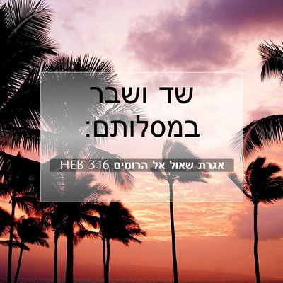 Picture 07 - אגרת שאול אל הרומים 3:16 HEB - שד ושבר - Bible Verse Picture