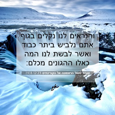 Picture 07 - אגרת שאול הראשונה אל הקורינתים 12:23 HEB - והנראים לנו נקלים בגוף אתם - Bible Verse Picture