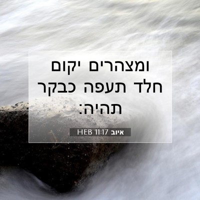 Picture 07 - איוב 11:17 HEB - ומצהרים יקום חלד תעפה כבקר - Bible Verse Picture