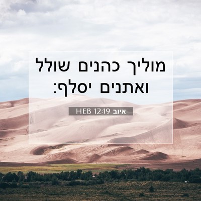 Picture 07 - איוב 12:19 HEB - מוליך כהנים שולל ואתנים - Bible Verse Picture