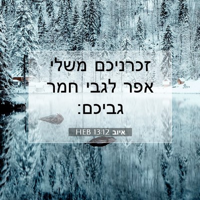 Picture 07 - איוב 13:12 HEB - זכרניכם משלי אפר לגבי חמר - Bible Verse Picture