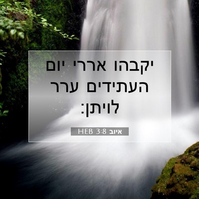 Picture 07 - איוב 3:8 HEB - יקבהו אררי יום העתידים ערר - Bible Verse Picture