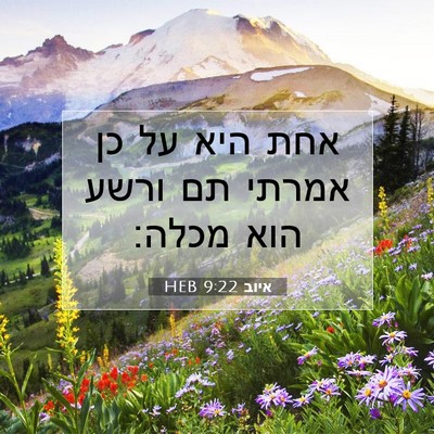 Picture 07 - איוב 9:22 HEB - אחת היא על כן אמרתי תם ורשע - Bible Verse Picture