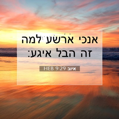 Picture 07 - איוב 9:29 HEB - אנכי ארשע למה זה הבל - Bible Verse Picture