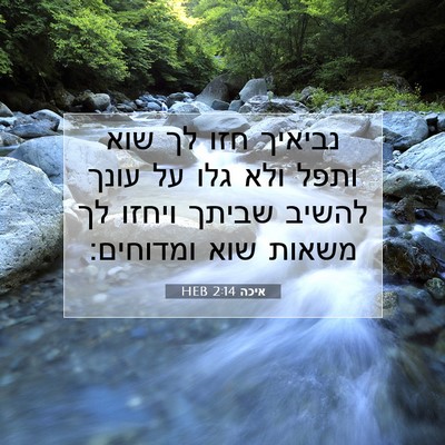 Picture 07 - איכה 2:14 HEB - נביאיך חזו לך שוא ותפל ולא - Bible Verse Picture