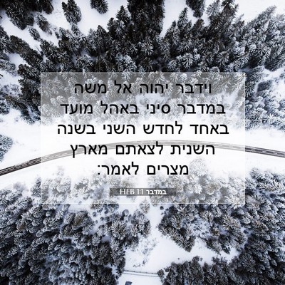 Picture 07 - במדבר 1:1 HEB - וידבר יהוה אל משה במדבר - Bible Verse Picture