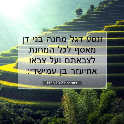 Picture 07 - במדבר 10:25 HEB - ונסע דגל מחנה בני דן מאסף - Bible Verse Picture