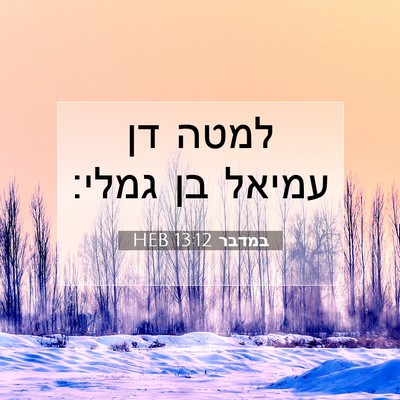 Picture 07 - במדבר 13:12 HEB - למטה דן עמיאל בן - Bible Verse Picture