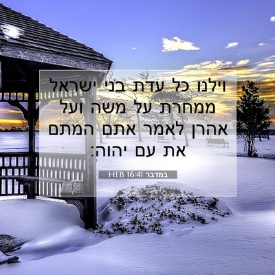 Picture 07 - במדבר 16:41 HEB - וילנו כל עדת בני ישראל - Bible Verse Picture