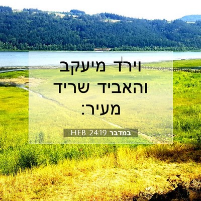 Picture 07 - במדבר 24:19 HEB - וירד מיעקב והאביד שריד - Bible Verse Picture