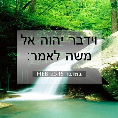 Picture 07 - במדבר 25:16 HEB - וידבר יהוה אל משה - Bible Verse Picture