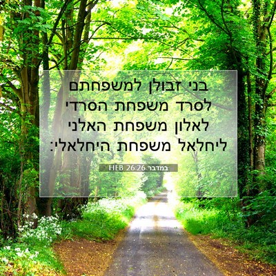 Picture 07 - במדבר 26:26 HEB - בני זבולן למשפחתם לסרד - Bible Verse Picture