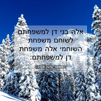 Picture 07 - במדבר 26:42 HEB - אלה בני דן למשפחתם לשוחם - Bible Verse Picture