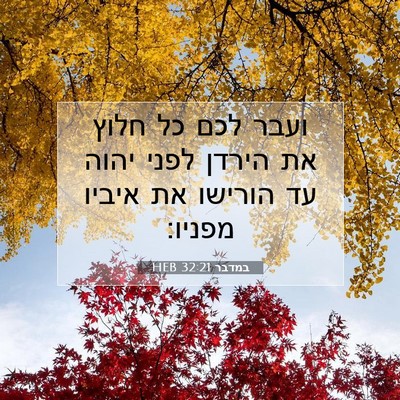 Picture 07 - במדבר 32:21 HEB - ועבר לכם כל חלוץ את הירדן - Bible Verse Picture