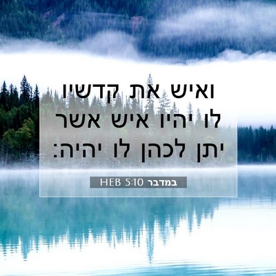 Picture 07 - במדבר 5:10 HEB - ואיש את קדשיו לו יהיו איש - Bible Verse Picture