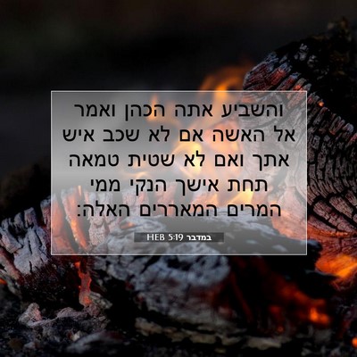 Picture 07 - במדבר 5:19 HEB - והשביע אתה הכהן ואמר אל - Bible Verse Picture